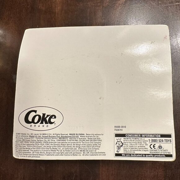 Matchbox 1950s Coca-Cola Coke Collection Die-Cast 1957 Chevrolet Bel Air Convert - Picture 2 of 3